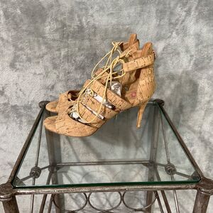 Elaine Turner Elyse Gladiator High Heels Cork Lace Up Sandals shoes women’s 9.5